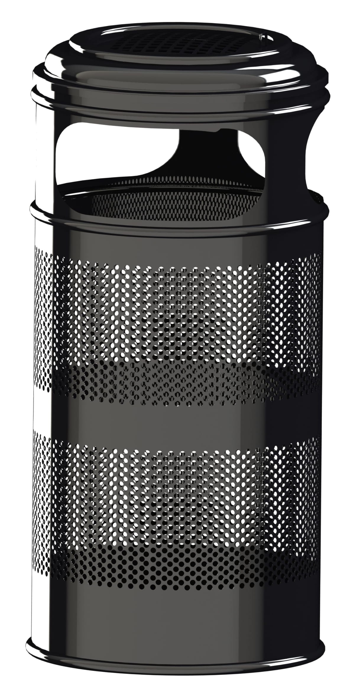 Урни металеві Урна Барселона оц (чорний RAL 9005) ЗАВОД ФРУНЗЕ